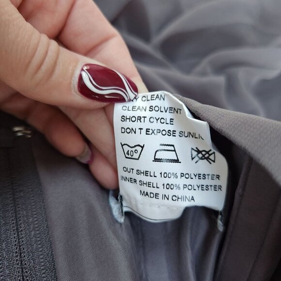 NWT Christina Wu Occasions Charcoal Grey Short Bridesmaids Dress Cocktail 8 - Picture 7 of 7